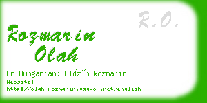 rozmarin olah business card